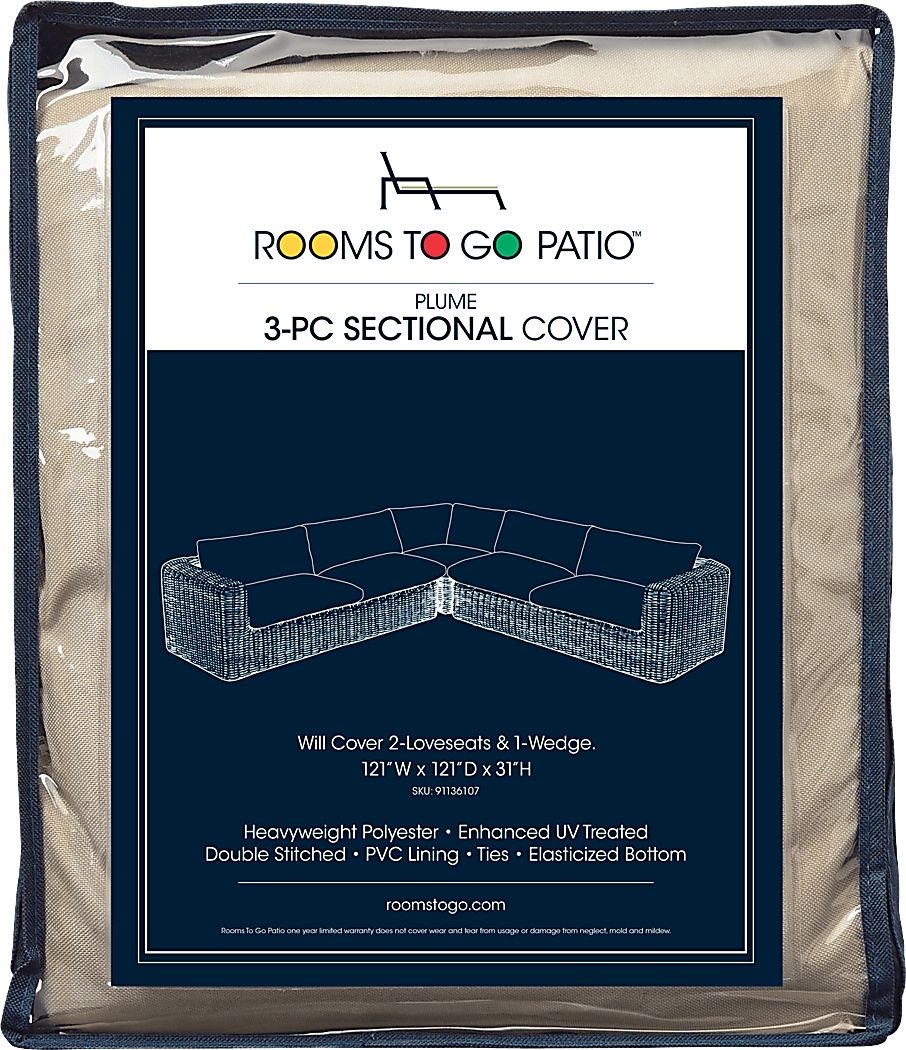 Plume 3 Pc Patio Sectional Cover