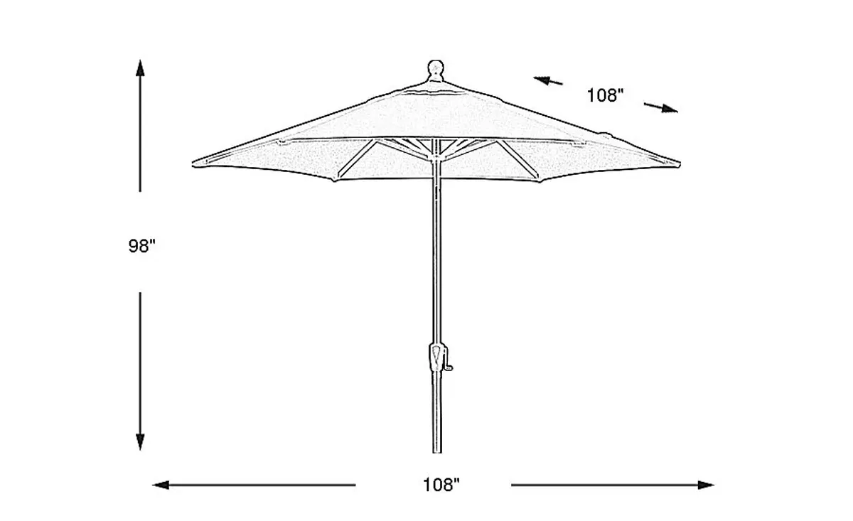 Coastal Point 9' Arctic Outdoor Umbrella with 50 lb. Base