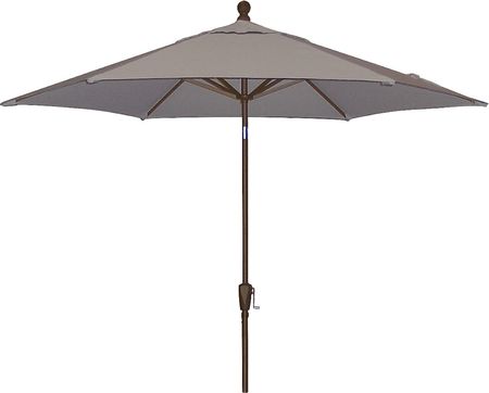 Coastal Point 9' Gray Outdoor Umbrella with 50 lb. Base