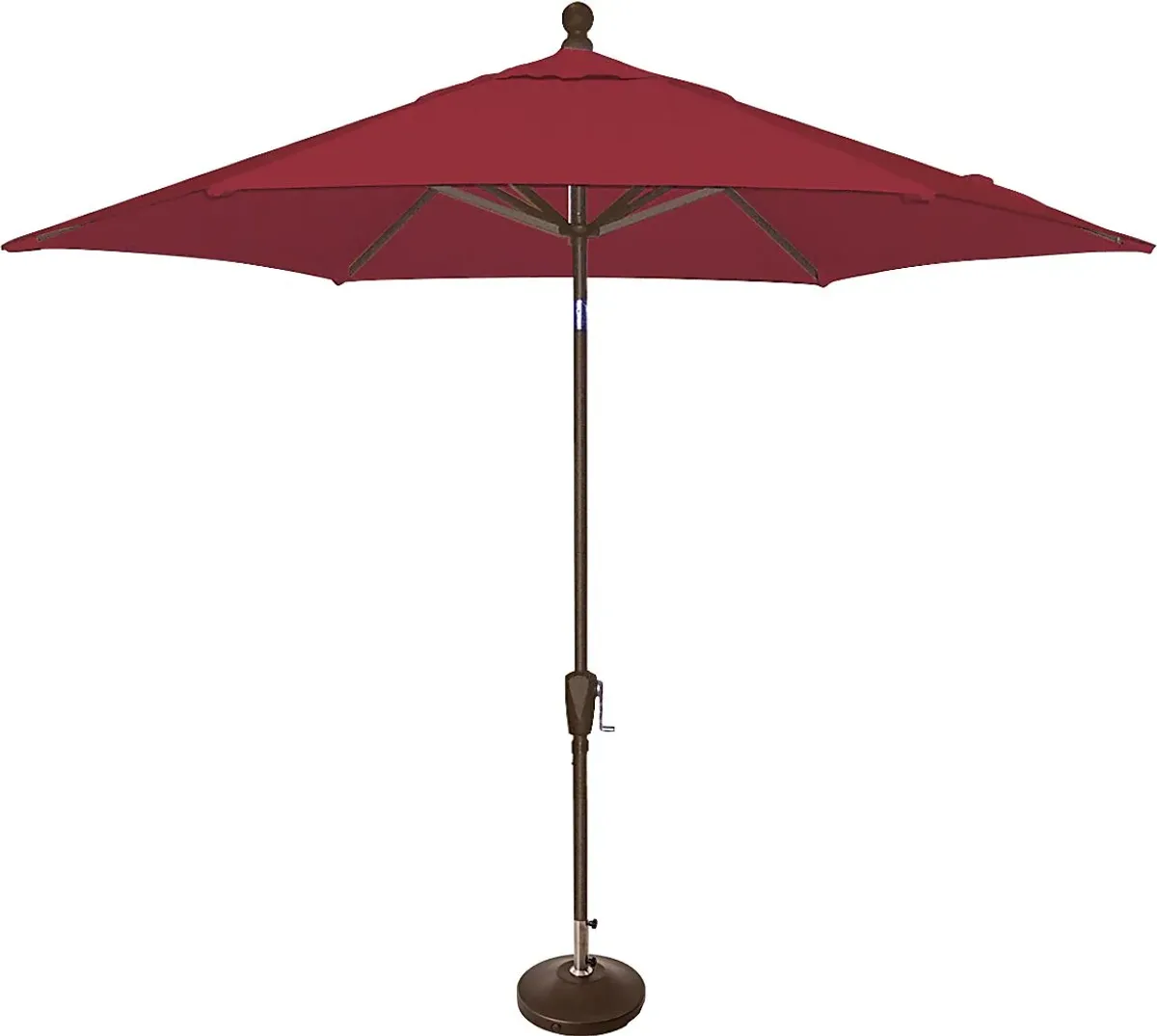 Coastal Point 9' Red Outdoor Umbrella with 80 lb. Base