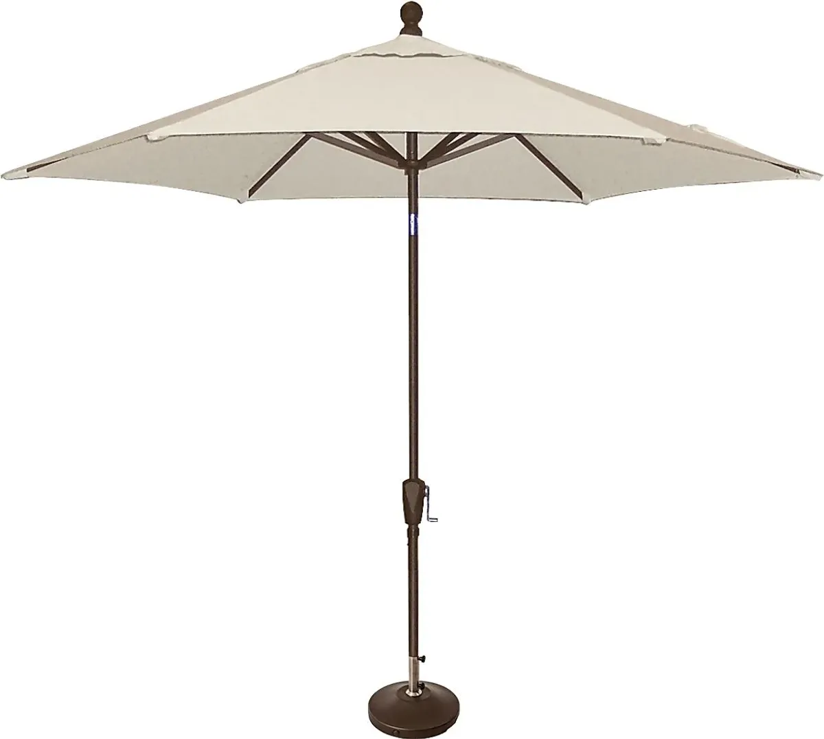 Coastal Point 9' Vanilla Outdoor Umbrella with 80 lb. Base
