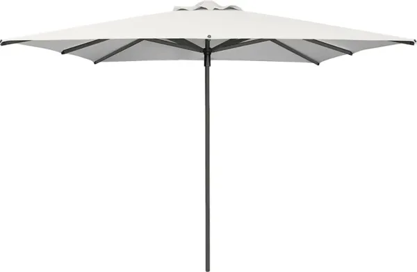 Soleil Graphite 8' Square Natural Outdoor Umbrella