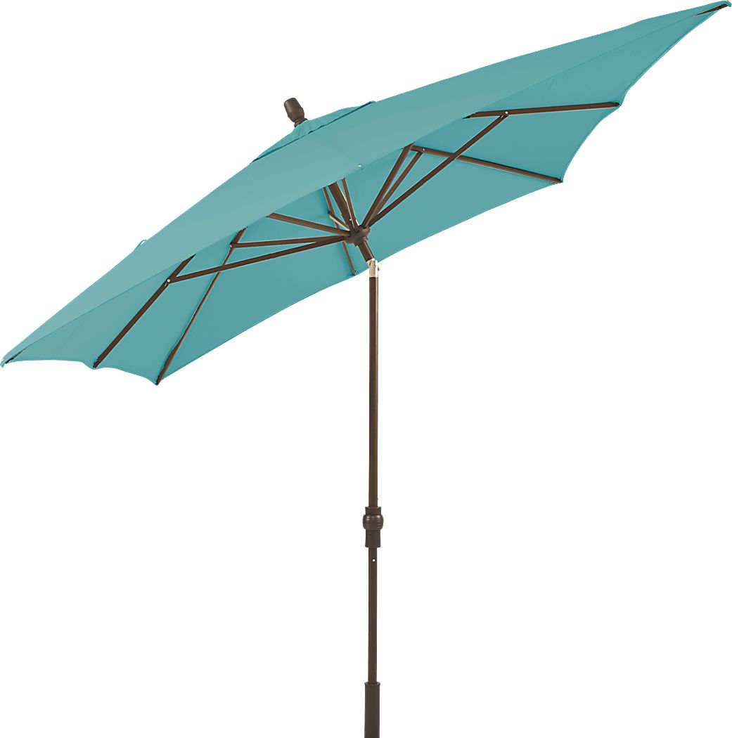 Seaport 8 x 10 Rectangle Aqua Outdoor Umbrella