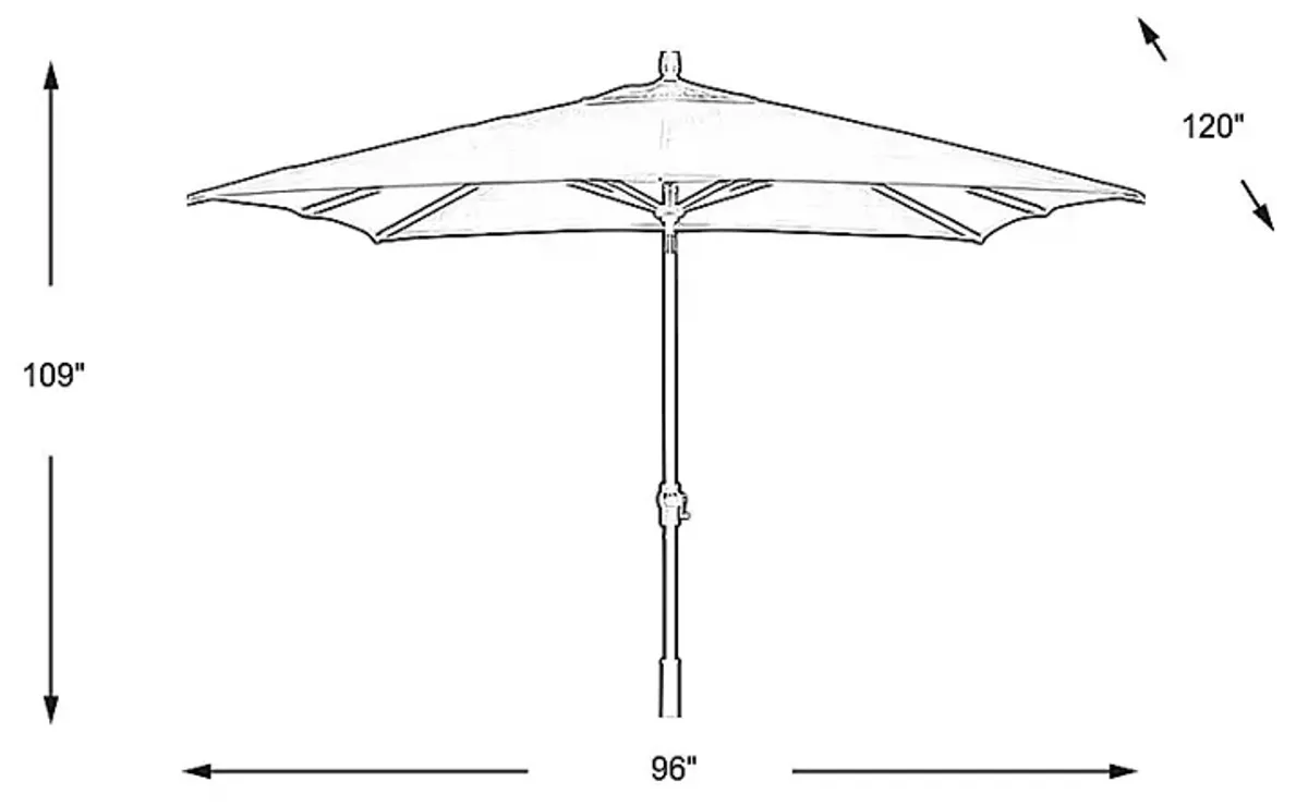 Seaport 8 x 10 Rectangle Flax Outdoor Umbrella