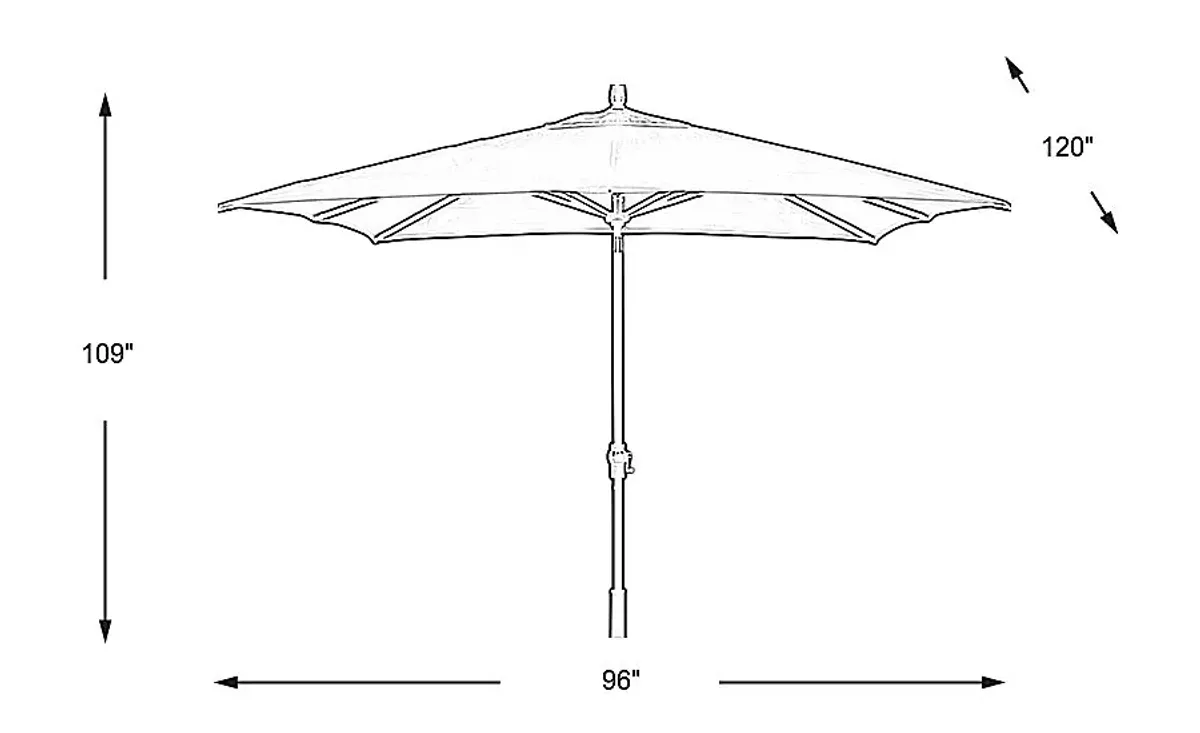 Seaport 8 x 10 Rectangle Flax Outdoor Umbrella