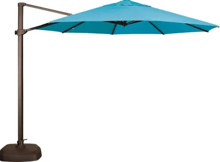 La Mesa Cove 11' Octagon Aruba Outdoor Cantilever Umbrella with Base and Stand