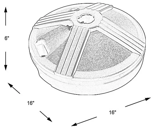 Neala Brown 50 lb. Umbrella Base