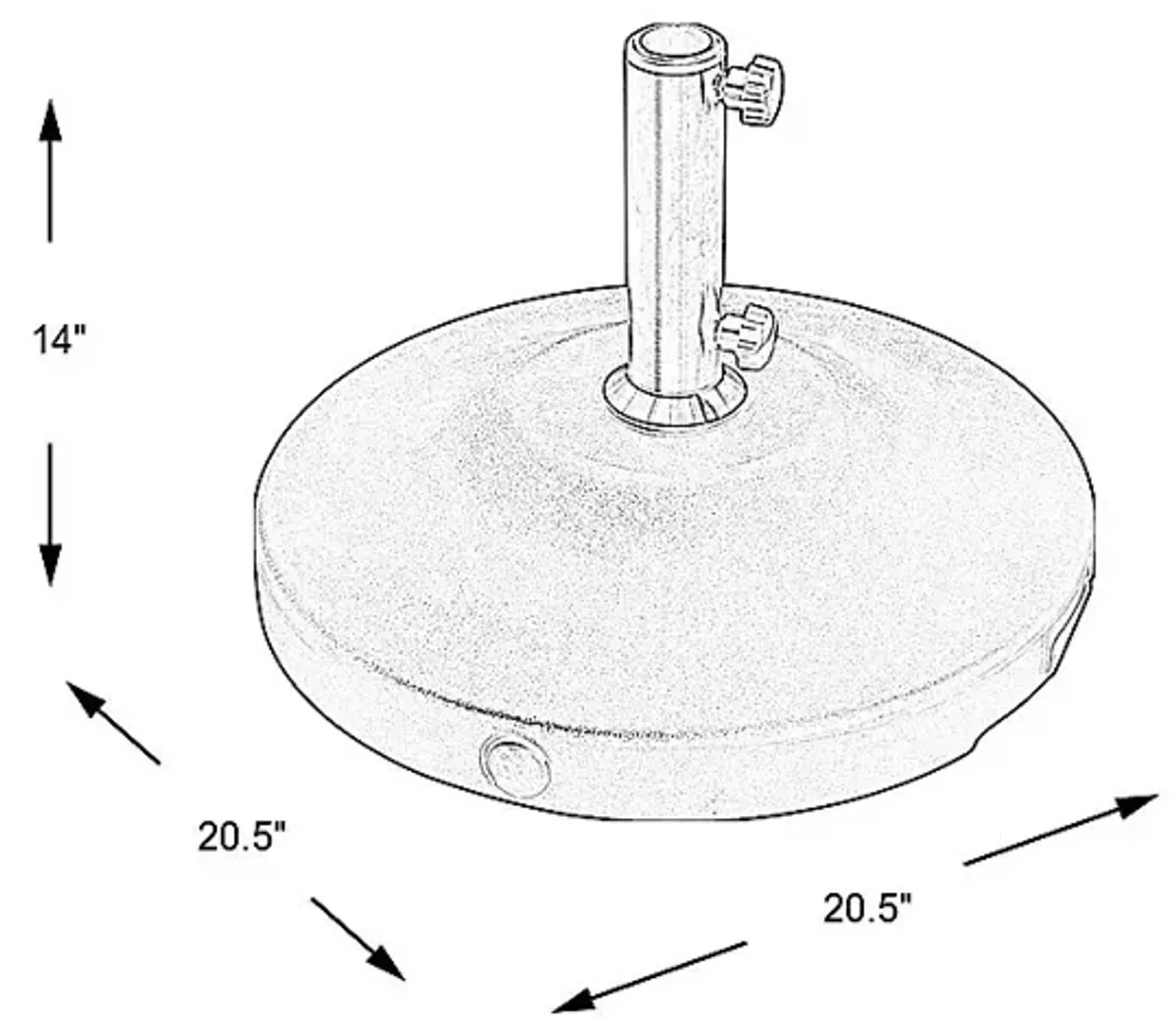 Jaida Brown 80 lb. Free Standing Umbrella Base With Wheel