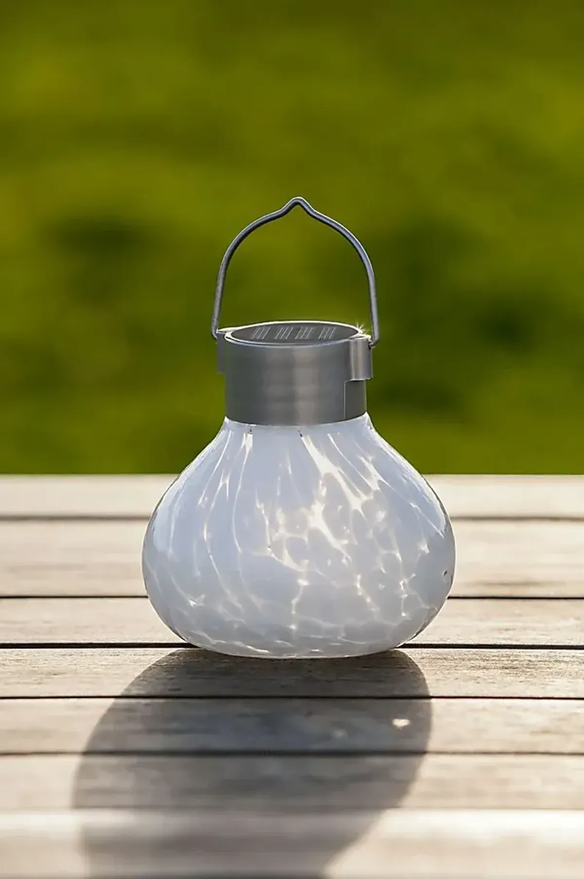 Emberley White Outdoor Solar Lantern