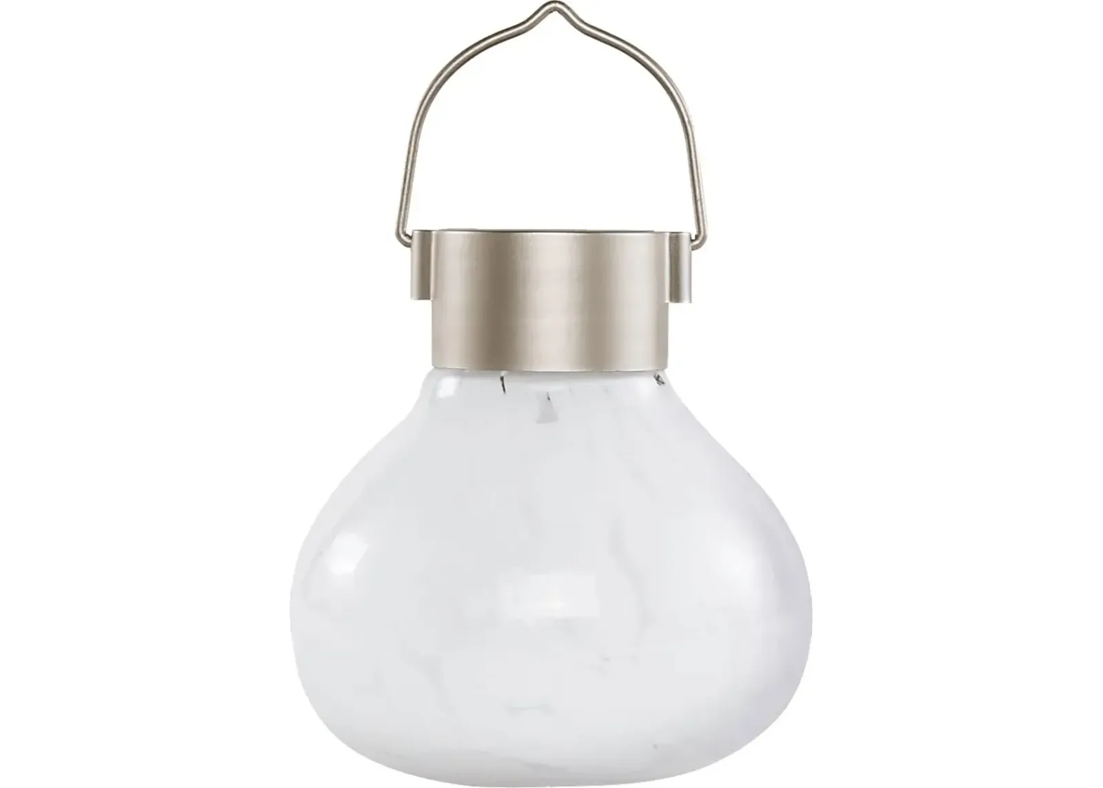 Emberley White Outdoor Solar Lantern