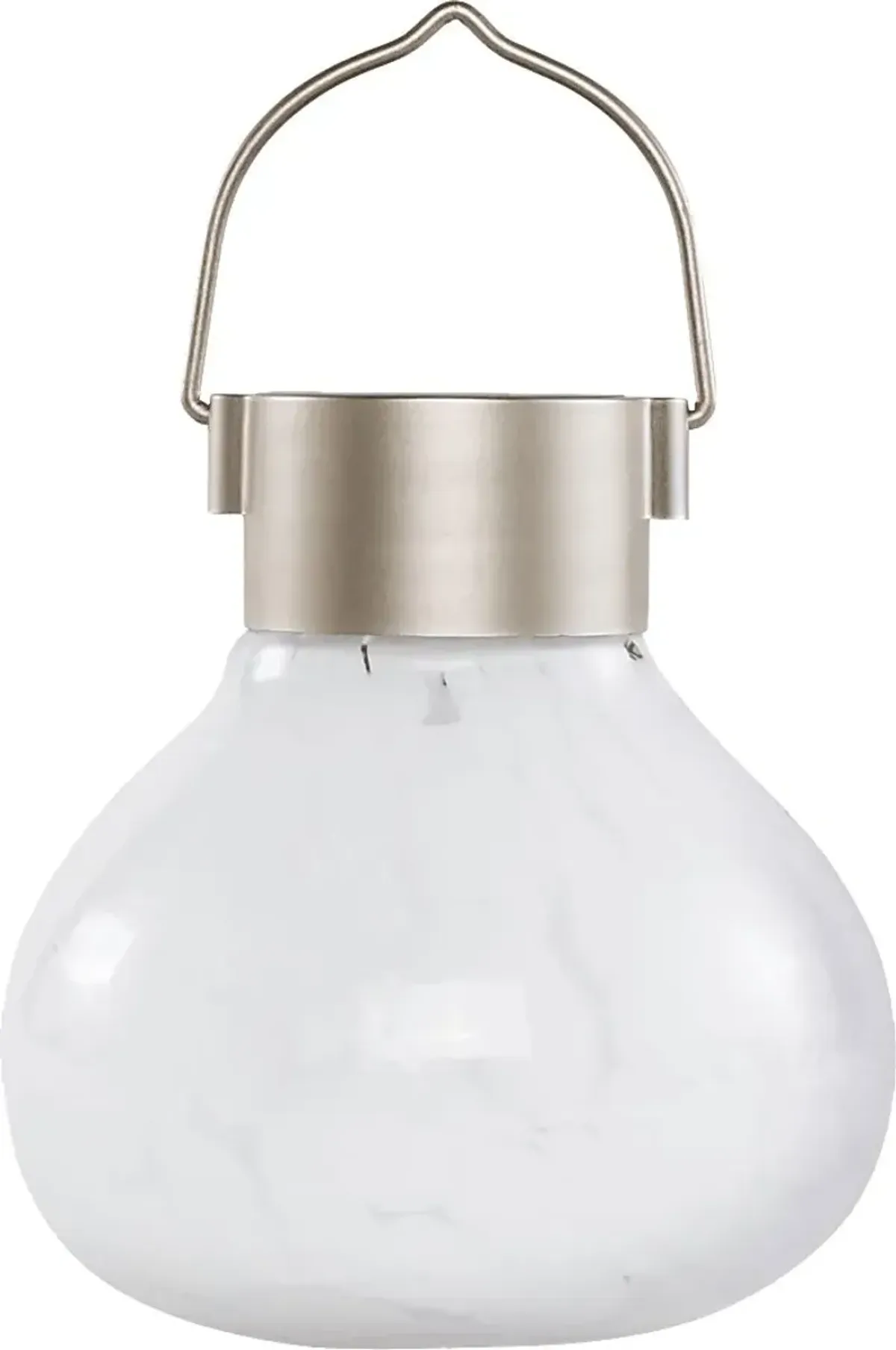 Emberley White Outdoor Solar Lantern