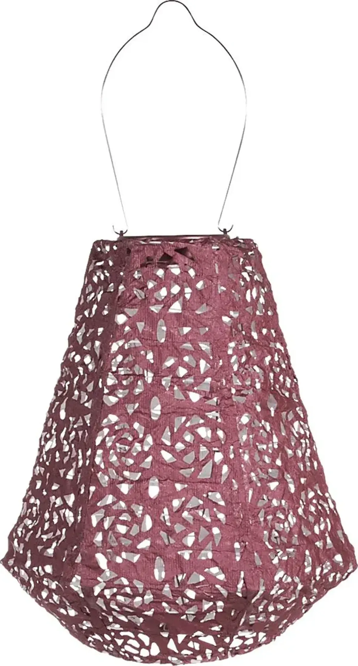 Rose Lace Purple Outdoor Solar Lantern