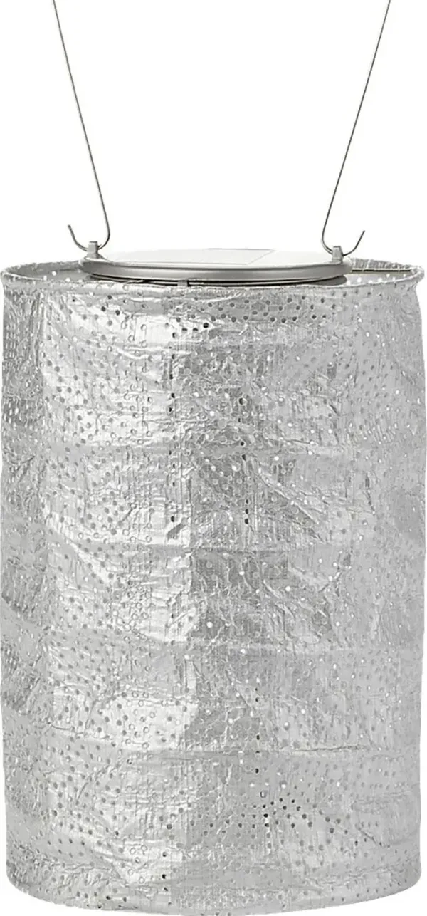 La Flora Silver Outdoor Solar Lantern