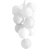 Bubbling Bauble White Outdoor Solar String Lights