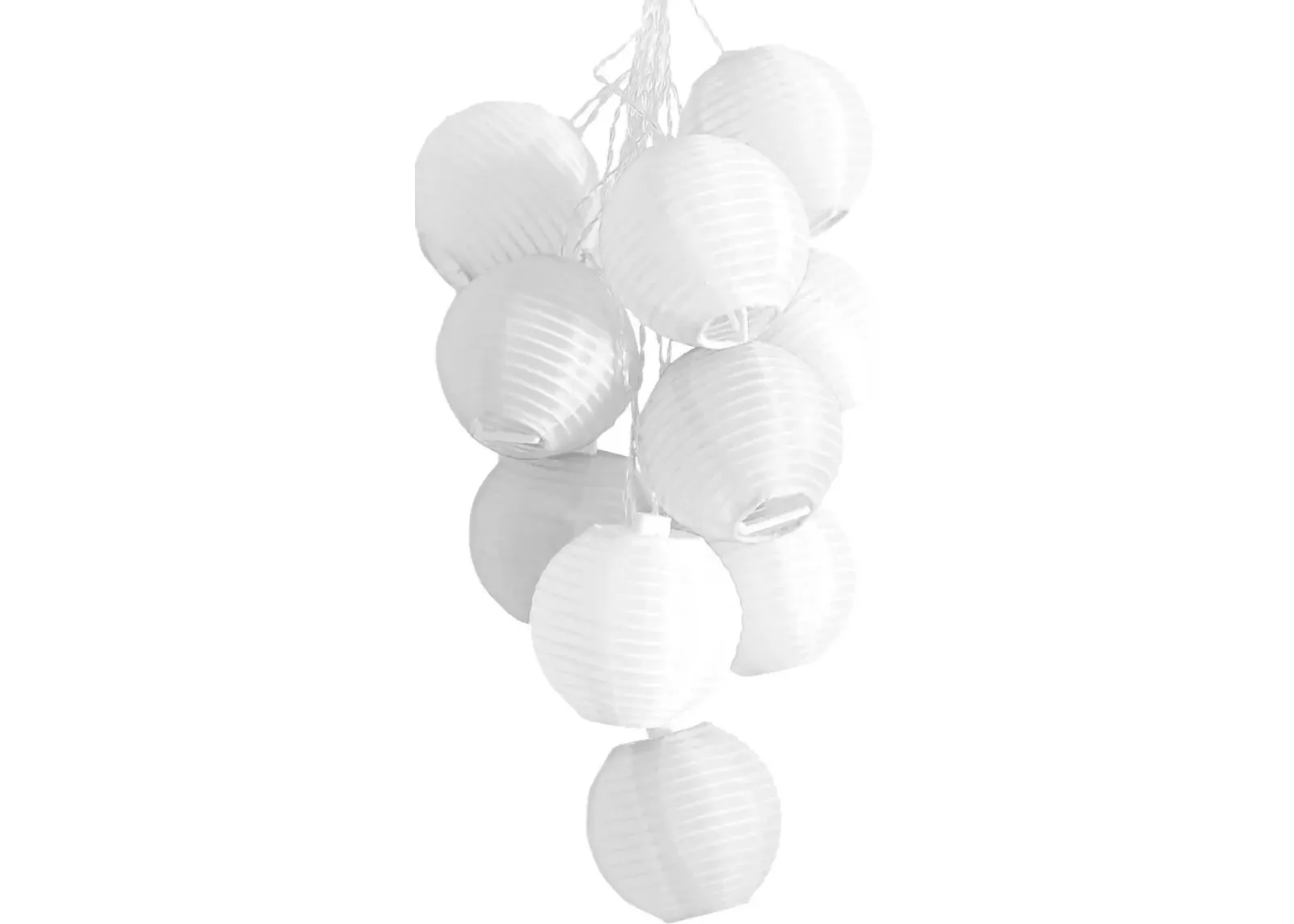 Bubbling Bauble White Outdoor Solar String Lights