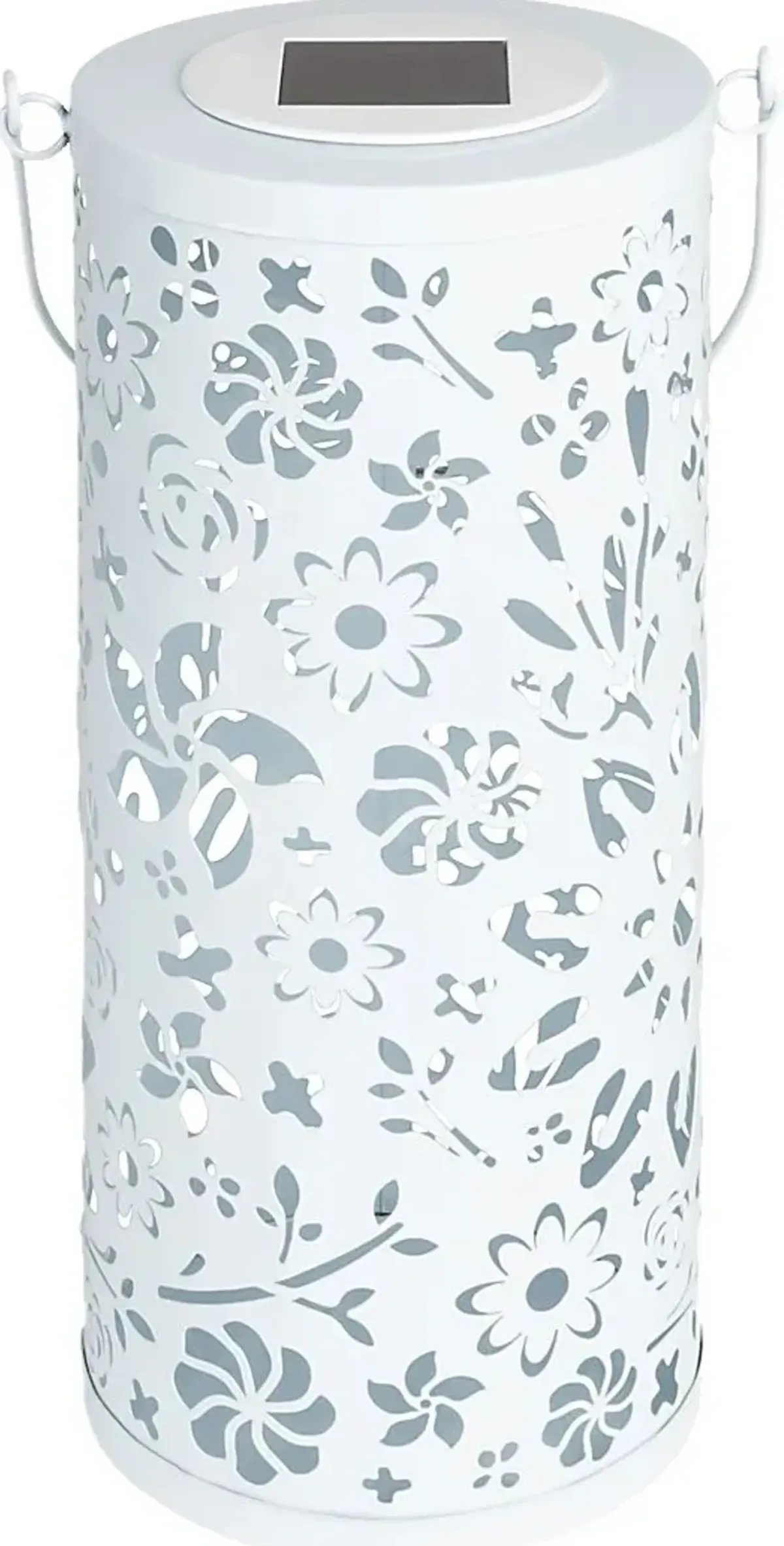 Blossom Hill White Outdoor Solar Lantern