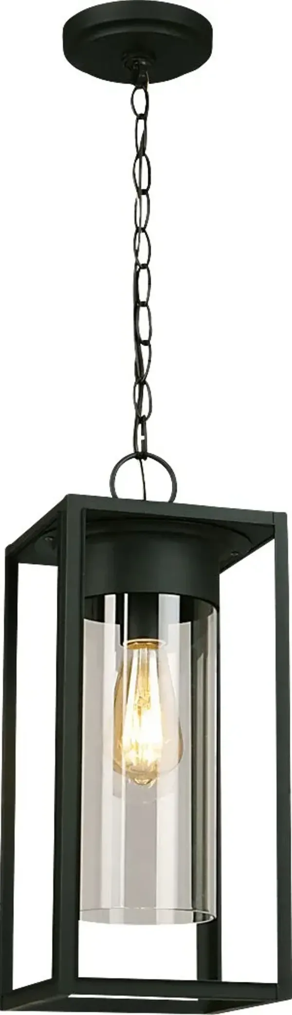 Justine Circle Black Outdoor Pendant