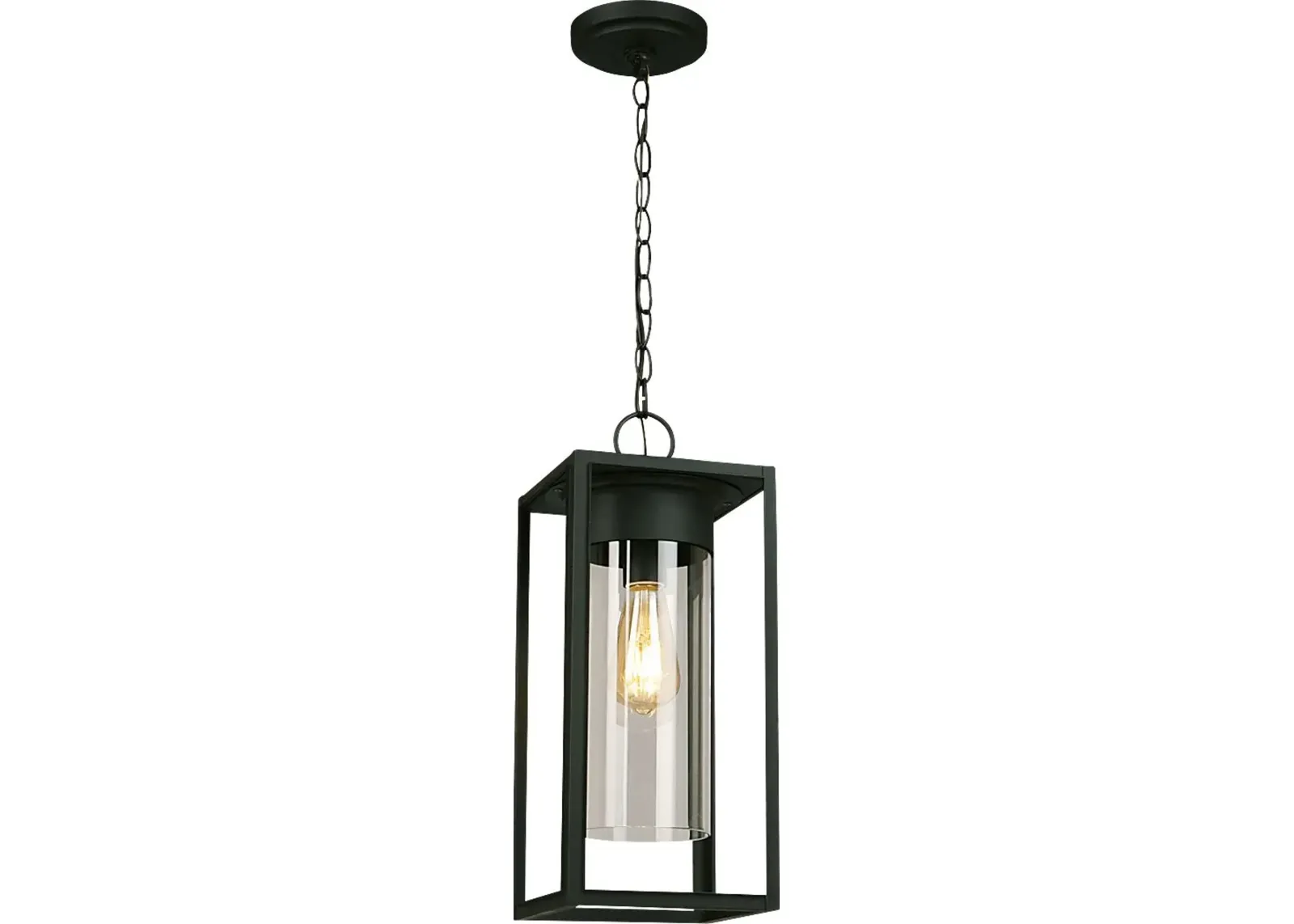 Justine Circle Black Outdoor Pendant