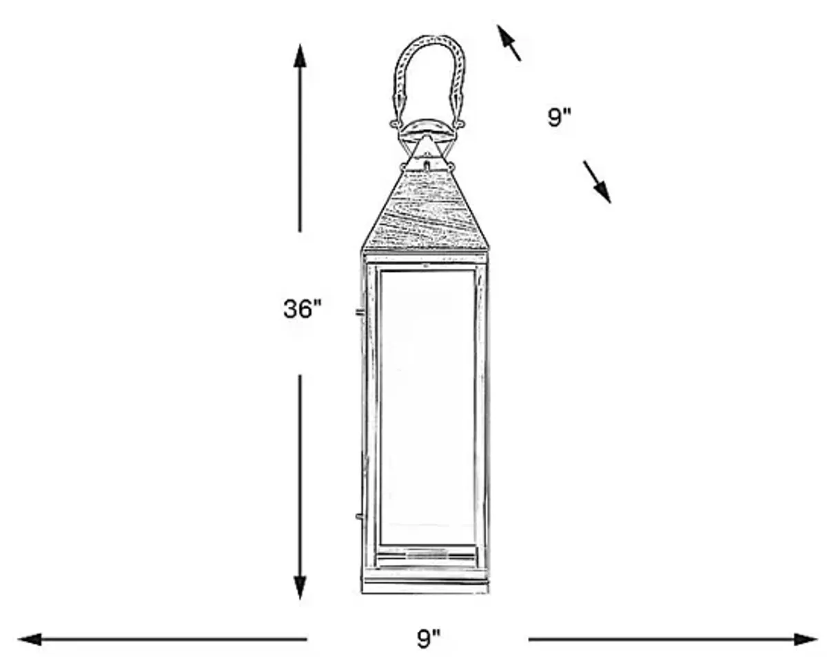 Bodnam Bay Silver Large Indoor/Outdoor Lantern