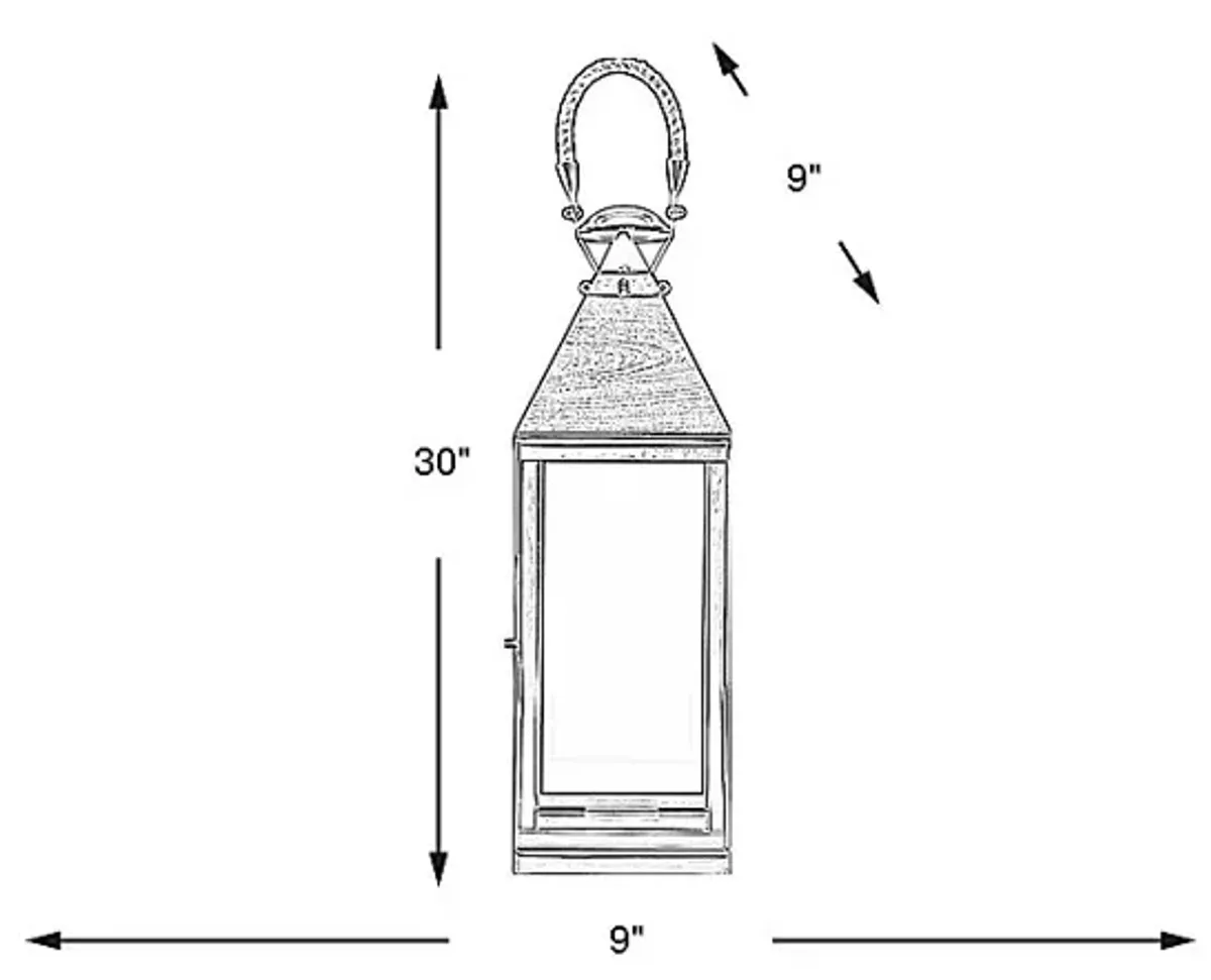 Bodnam Bay Silver Medium Indoor/Outdoor Lantern