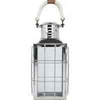 Admiral Cove Silver Large Indoor/Outdoor Lantern