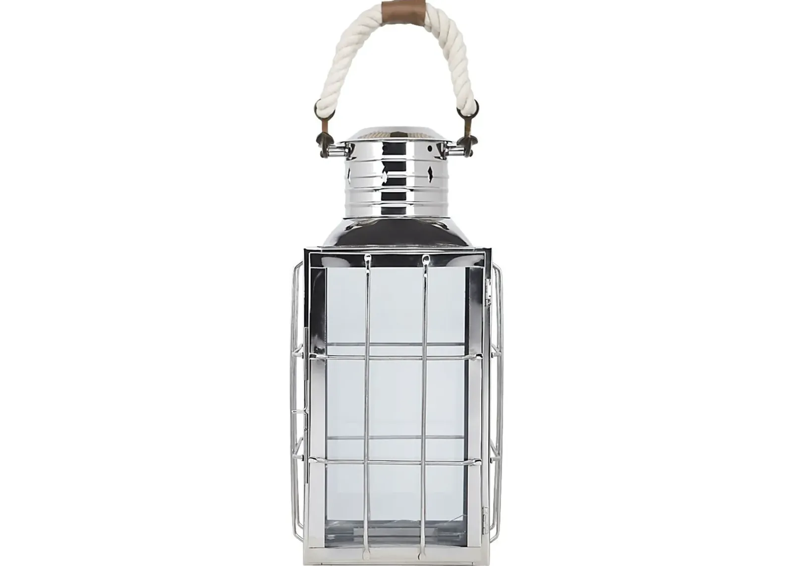 Admiral Cove Silver Large Indoor/Outdoor Lantern