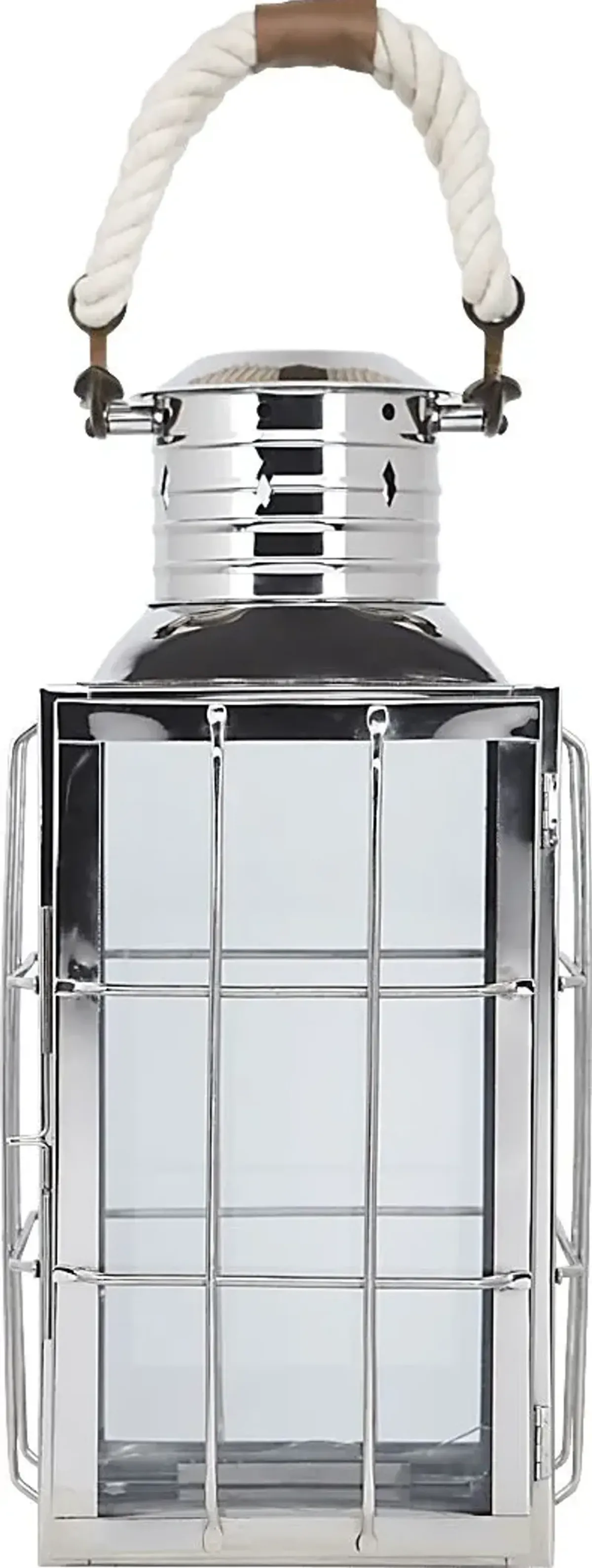 Admiral Cove Silver Large Indoor/Outdoor Lantern