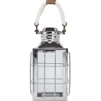 Admiral Cove Silver Medium Indoor/Outdoor Lantern