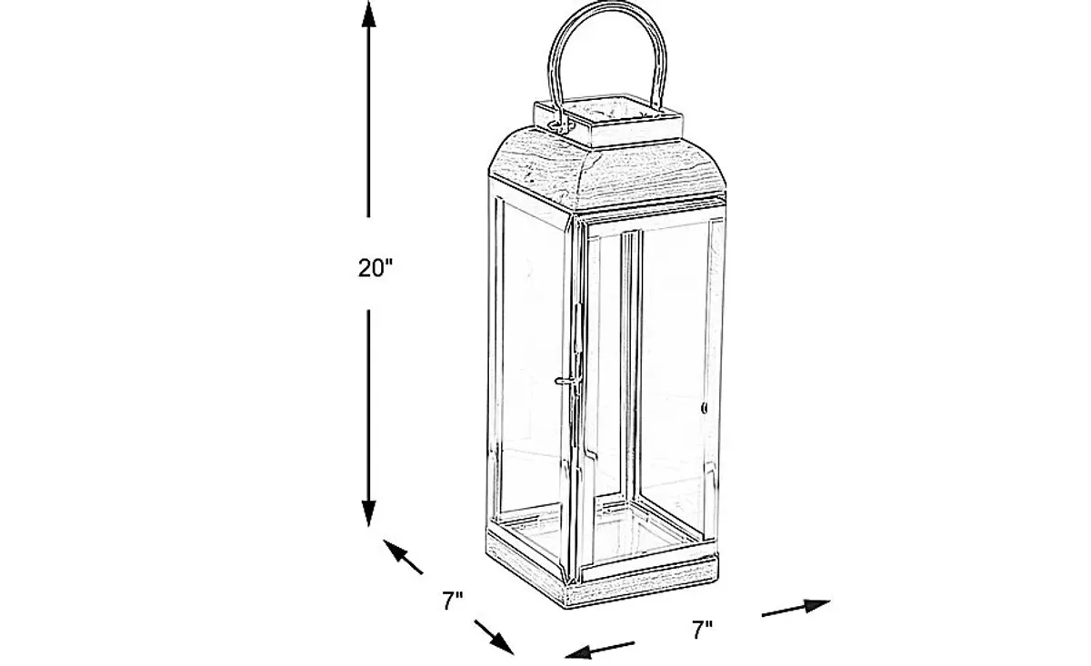Lucerna Silver Large Indoor/Outdoor Lantern