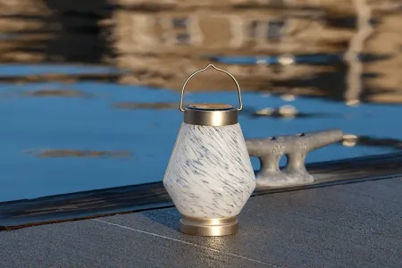 Zipton Isle Outdoor White Solar Lantern