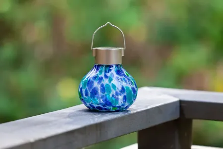 Wigly Trail Outdoor Blue Solar Lantern