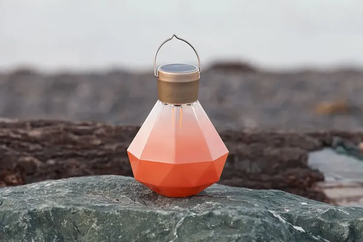 Yeser Cave Outdoor Coral Solar Lantern