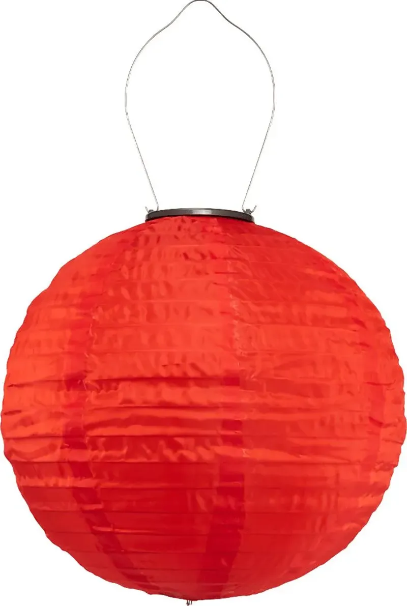 Vense Island Outdoor Red Solar Lantern