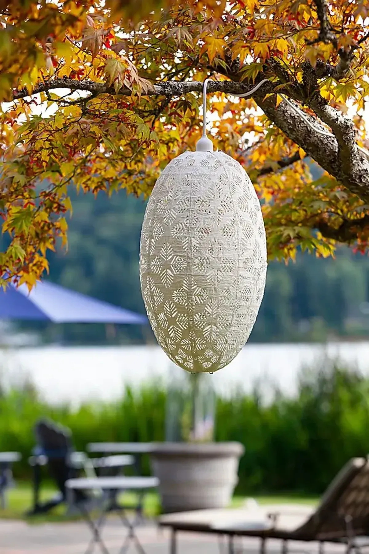 Niylha Moor Outdoor White Lantern