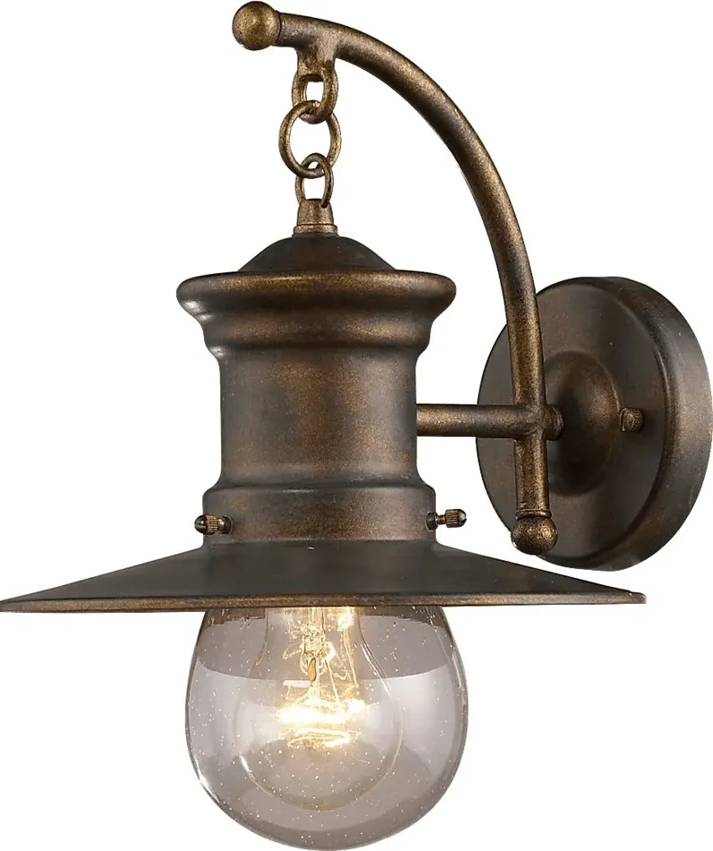 Azaline Brown Large Outdoor Wall Sconce