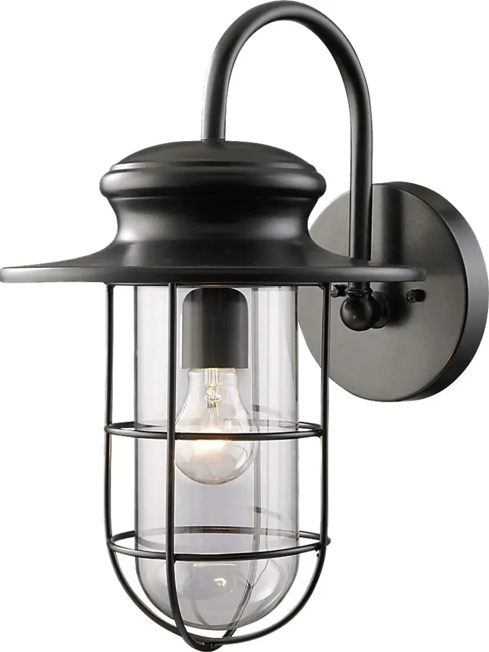 Menola Black Outdoor Wall Sconce