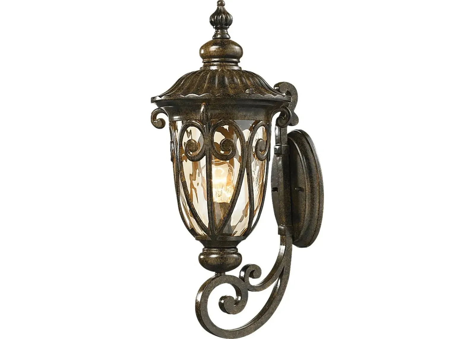 Wadsbury Brown Large Outdoor Wall Sconce