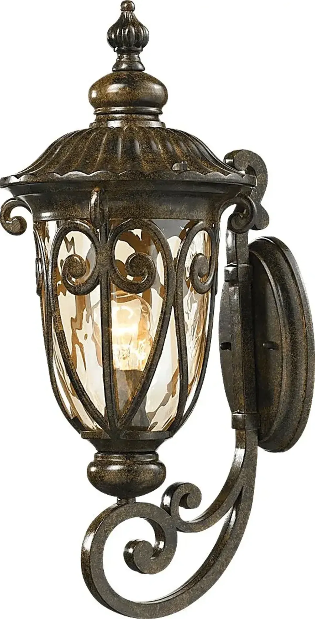 Wadsbury Brown Large Outdoor Wall Sconce