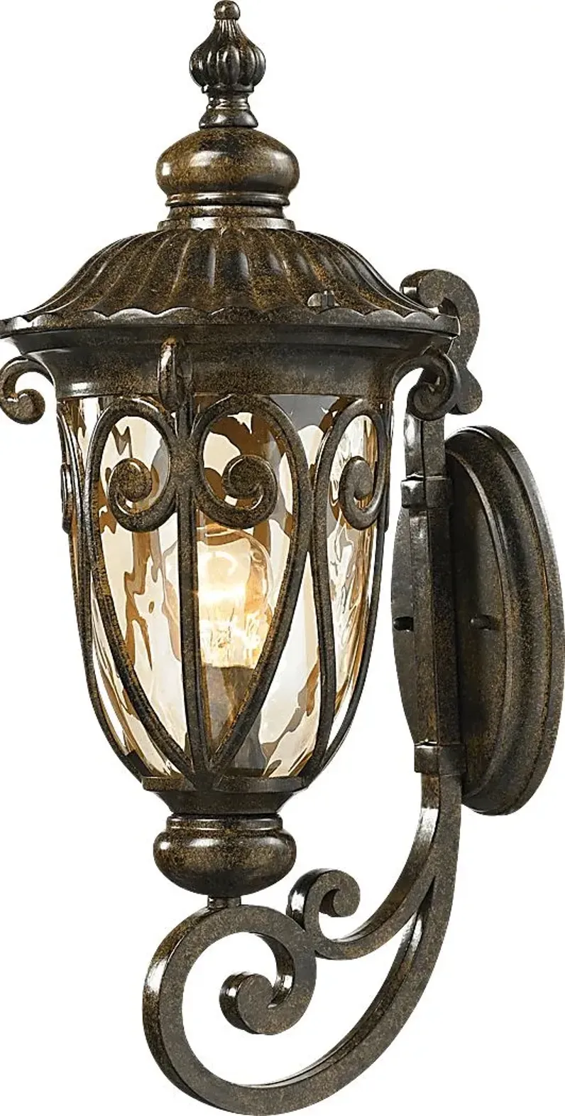 Wadsbury Brown Large Outdoor Wall Sconce