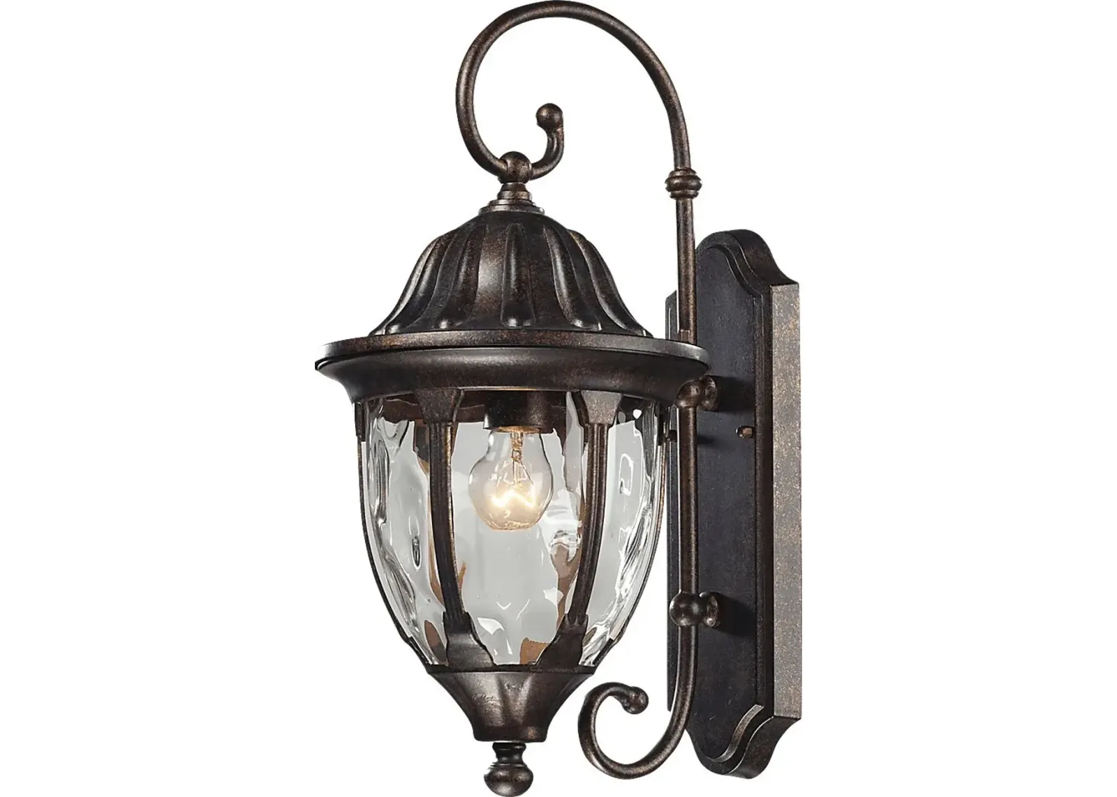 Linendale Brown Outdoor Wall Sconce