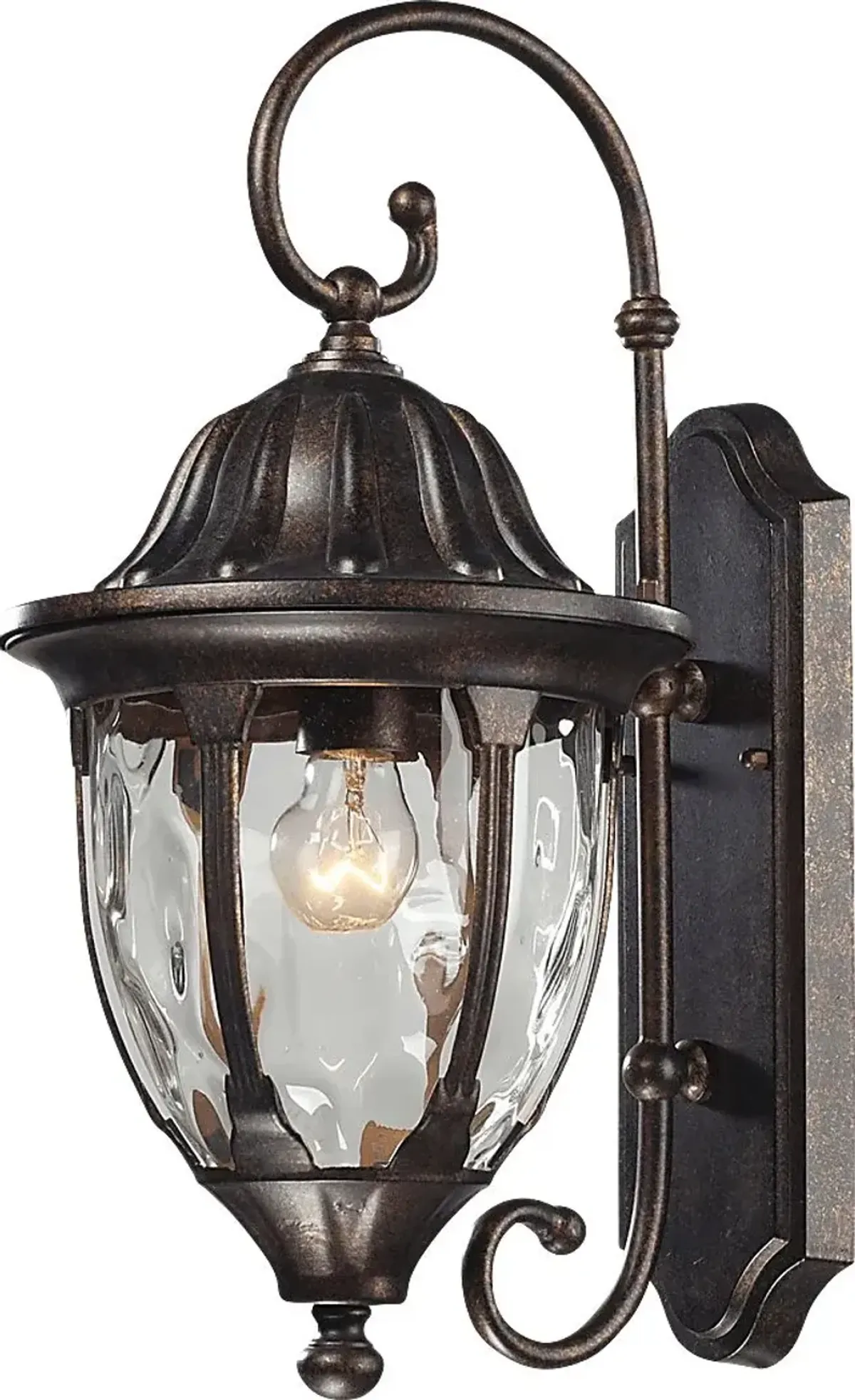 Linendale Brown Outdoor Wall Sconce