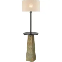 Lannigan Gray Outdoor Floor Lamp