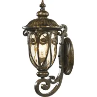 Wadsbury Brown Small Outdoor Wall Sconce