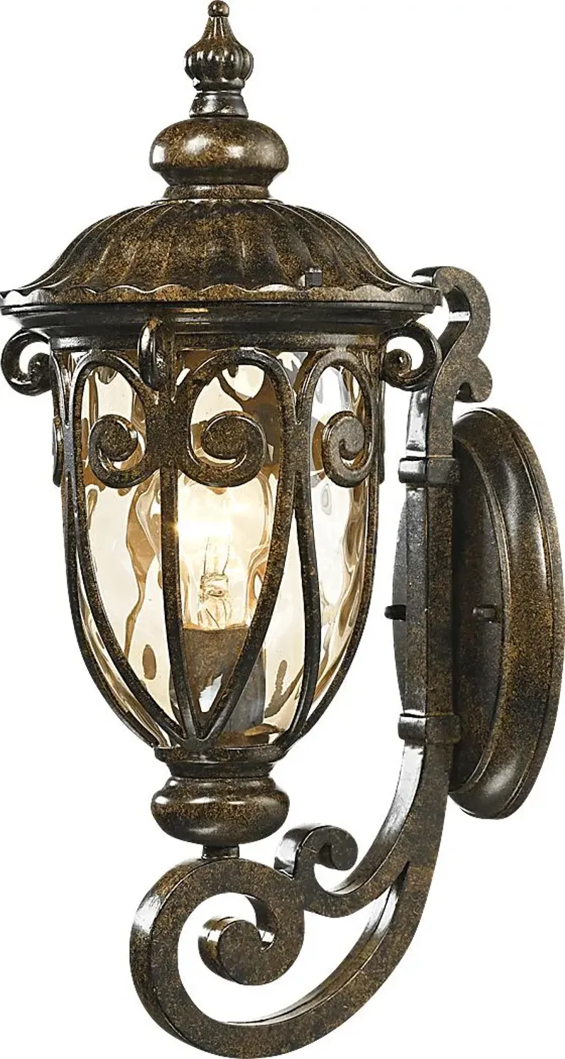 Wadsbury Brown Small Outdoor Wall Sconce
