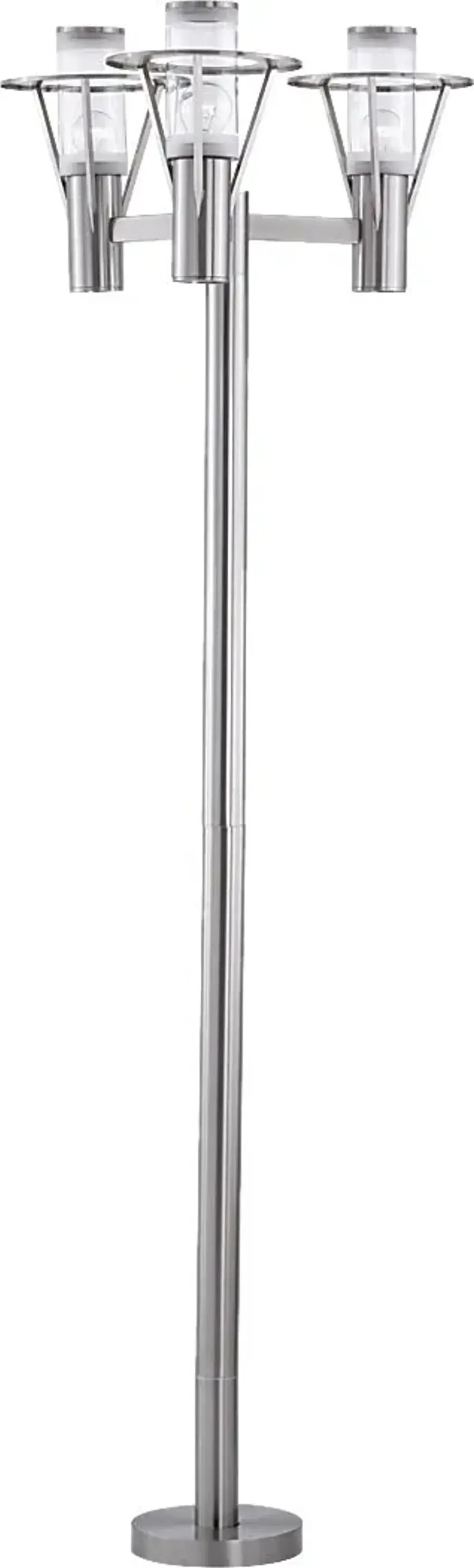 Perrott Bend Silver Outdoor 3 Light Floor Lamp