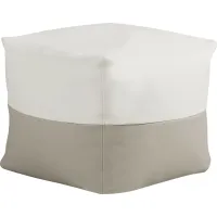 Pall Taupe Outdoor Pouf Ottoman