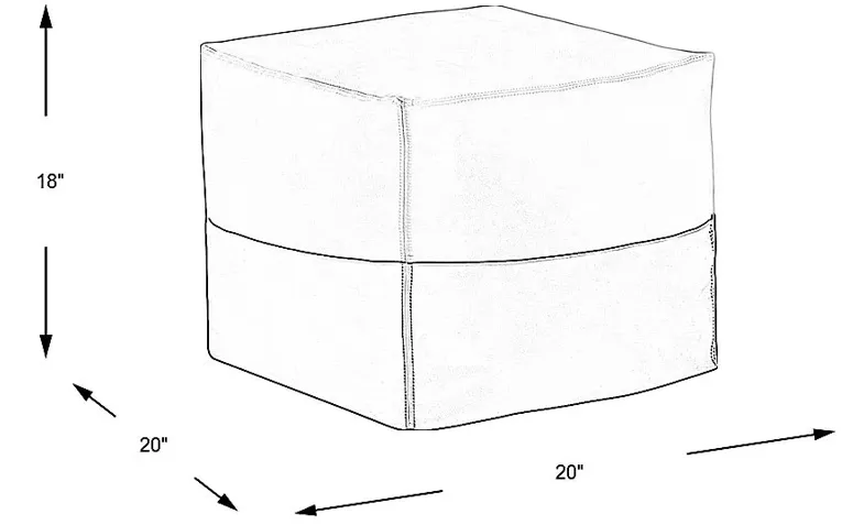 Pall Black Outdoor Pouf Ottoman