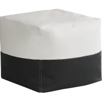 Pall Black Outdoor Pouf Ottoman