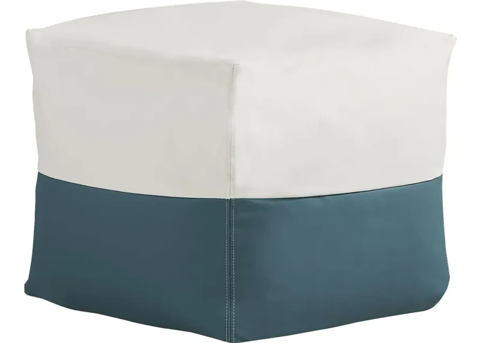 Pall Teal Outdoor Pouf Ottoman