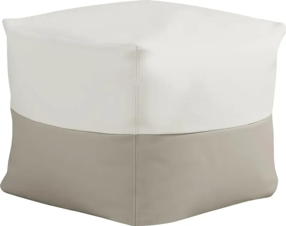 Pall Taupe Outdoor Pouf Ottoman